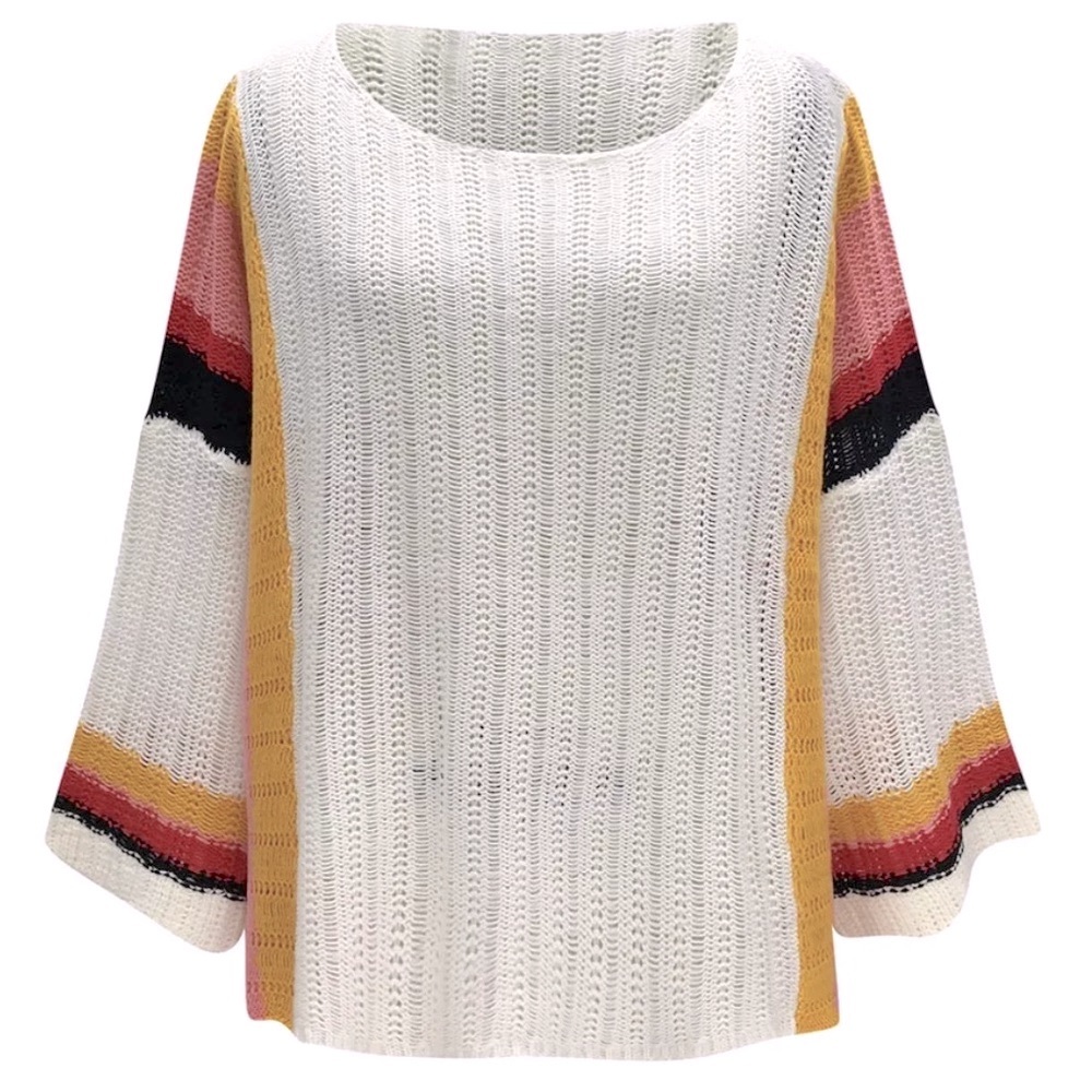 Bailey Oversized Striped Boxy Knit Sweater - Picture 4 of 8